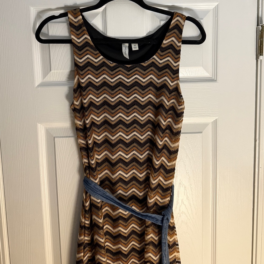 Tacera medium sleeveless lined maxi dress soft denim skinny belt boho vibes